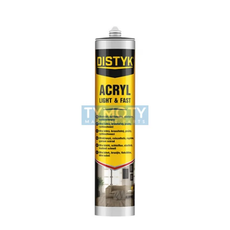 Distyk Akrylový brúsiteľný tmel - 310 ml biela, kartuša