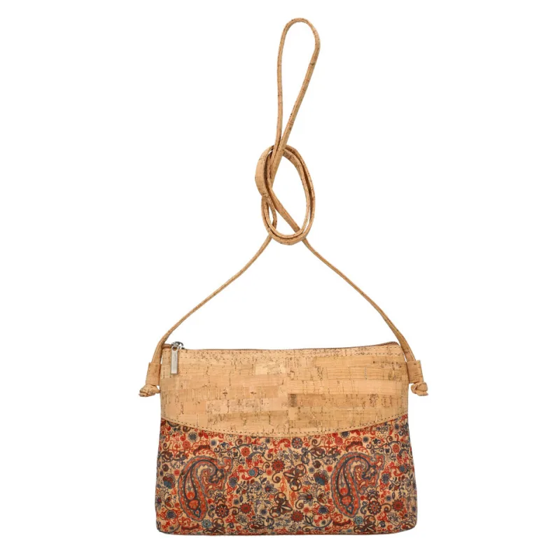 Made in Portugal Korková ľahká crossbody dámska kabelka MSR17 červená