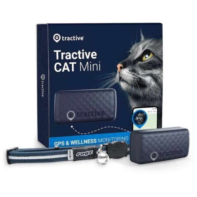 Tractive GPS CAT Mini – sledování polohy a aktivity pro kočky - tmavě modrý (TRCAT5DB)