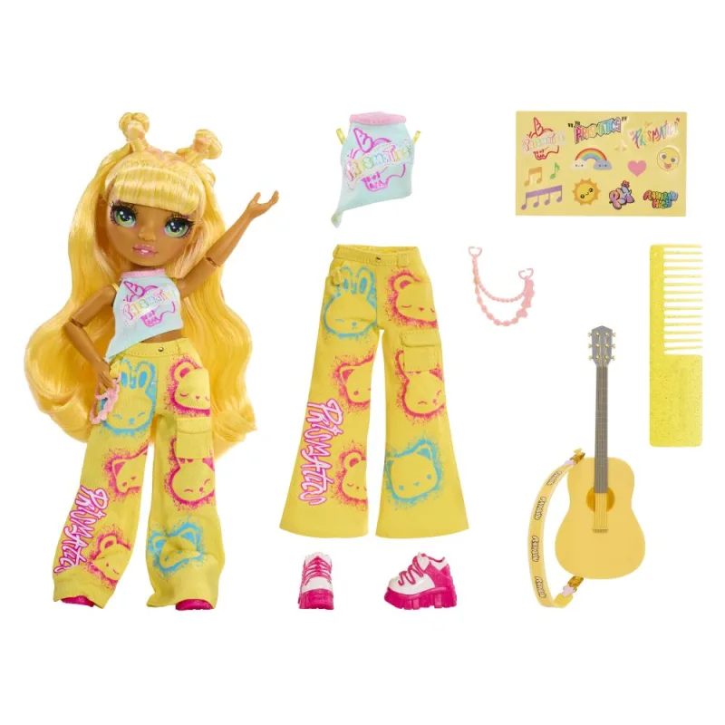 MGA Rainbow High Junior Fashion bábika v rockovej kapele - Sunny