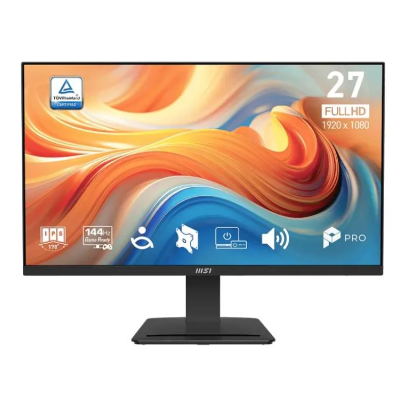 MSI monitor PRO MP273 E14A, 27" IPS/1920 x 1080(FHD)/144Hz/1ms/DP/HDMI/D-Sub/černá (PRO MP273 E14A)