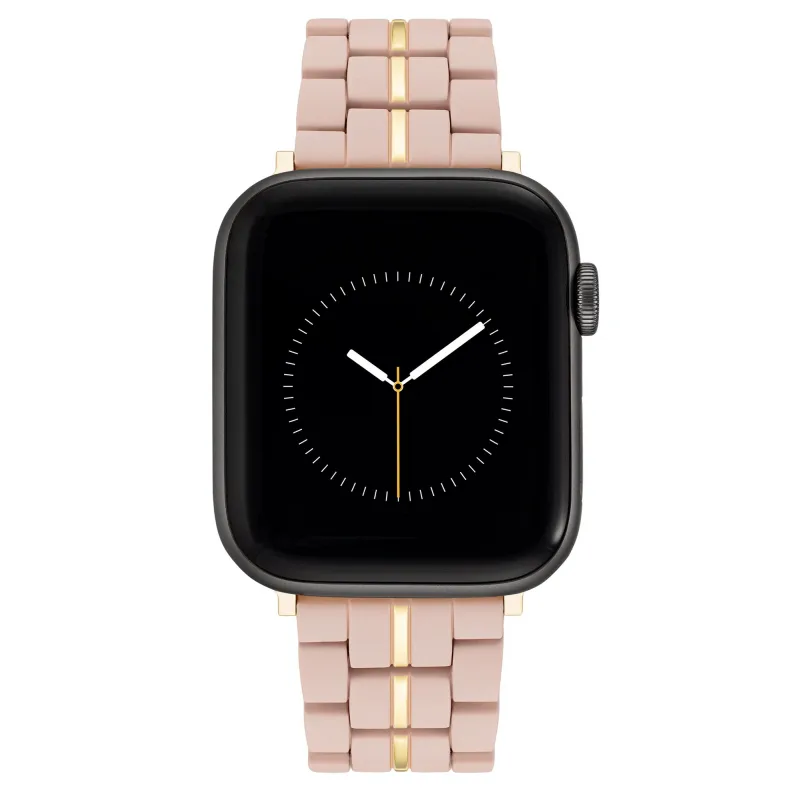 Remienok Nine West ružový so zlatým prúžkom uprostred, pre Apple Watch 42-45 mm