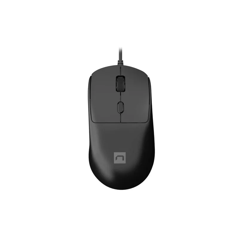 Natec laserová myš HAWK 2/Kancelářská/Laserová/2 400 DPI/Drátové USB-A/Černá NMY-2387
