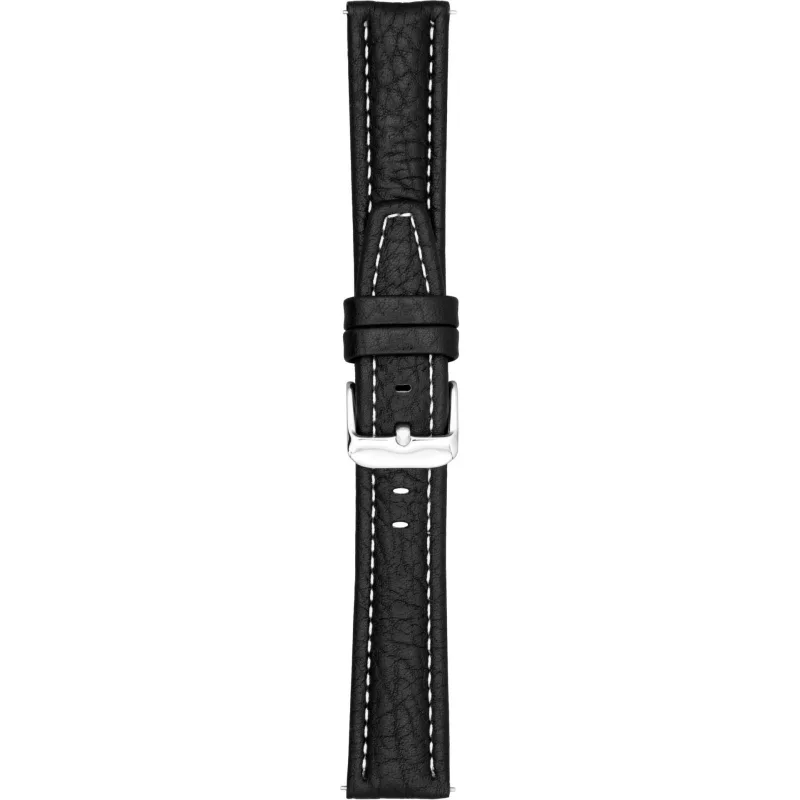 Kožený remienok na hodinky 18 mm čierny A-NIS AK9865.01S-18