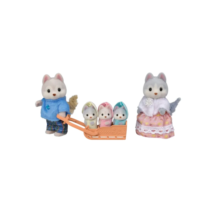 Sylvanian Families 5636 Rodina Husky s trojčatami