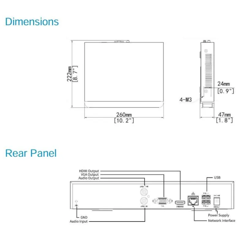 UNIVIEW NVR301-04B-IQ, Inteligentné 4 kanálové NVR (NVR301-04B-IQ)