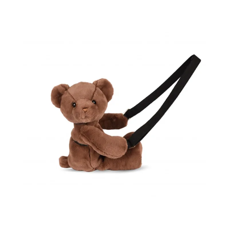 Doudou et Compagnie Paris Doudou Plyšová taška cez rameno Medvedík hnedý 30 cm