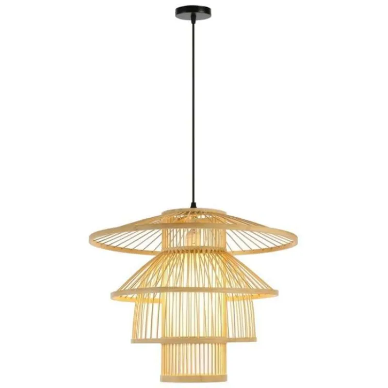 IMMAX BOHO PINCHOS designové závěsné svítidlo, D50cm, E27, bambusové dřevo (08255L)