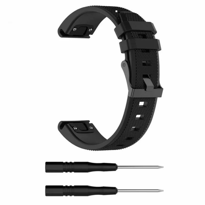 Silikonový řemínek černý pro Garmin Fenix 5/6/Forerunner 935/945 ESES 1530000834