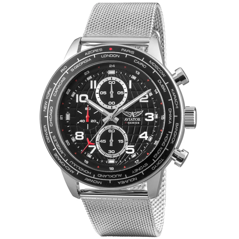 Pánske Hodinky AVIATOR AVW79886G407 (46MM)