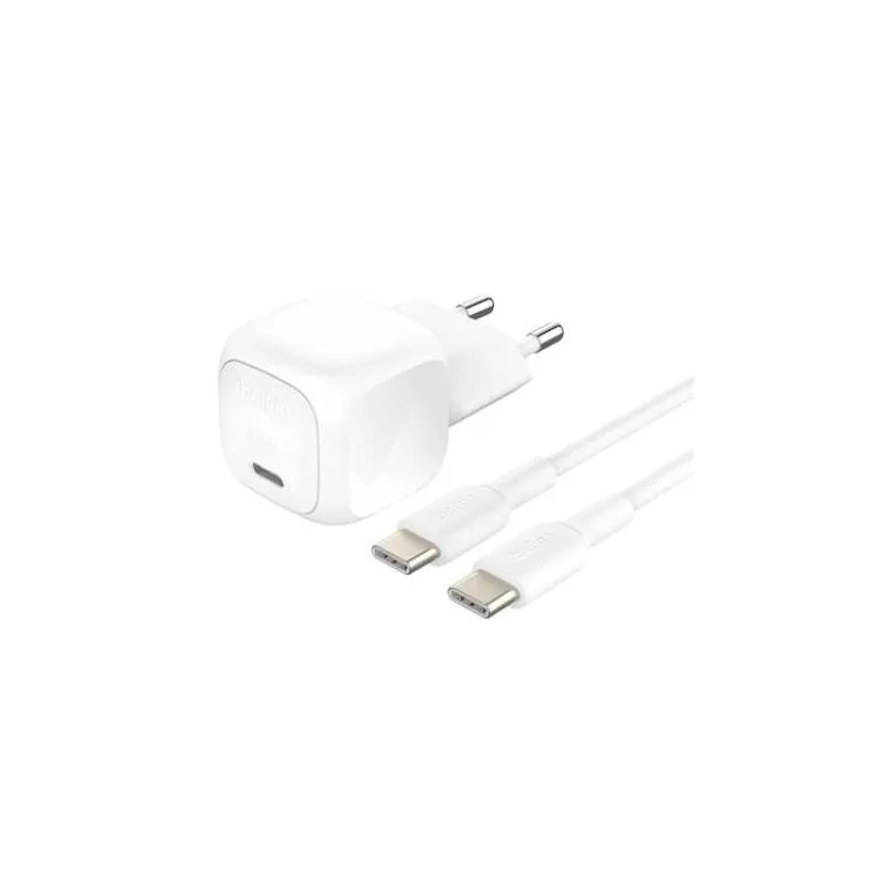 Belkin BOOST CHARGE™ 20W USB-C Power Delivery PPS nástěnná nabíječka + 1m USB-C na USB-C kabel, bílá (WCA009kq1MWH-B6)