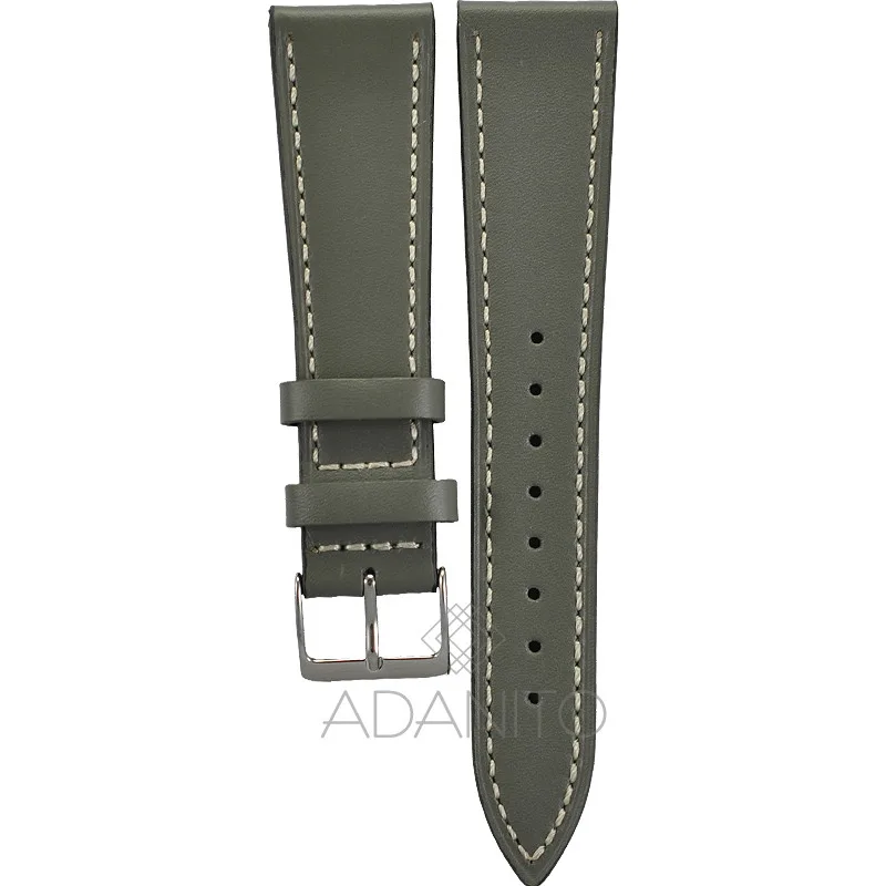 Kožený remienok na hodinky 22 mm šedý ADANITO TK003R07S09-22