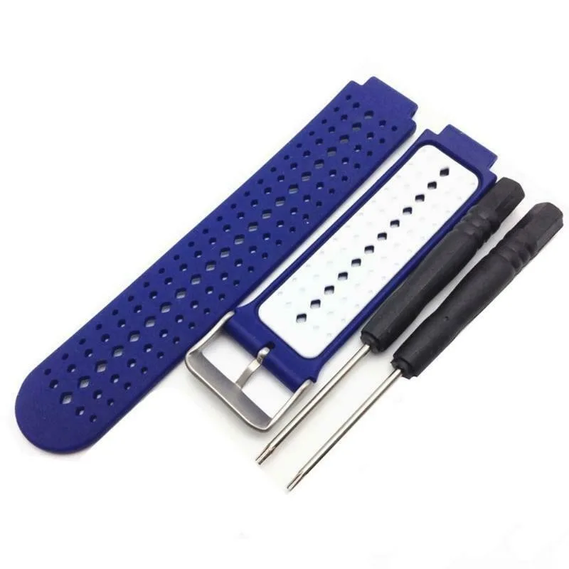 Silikonový řemínek modro bílý pro Garmin Forerunner ESES 1530000551