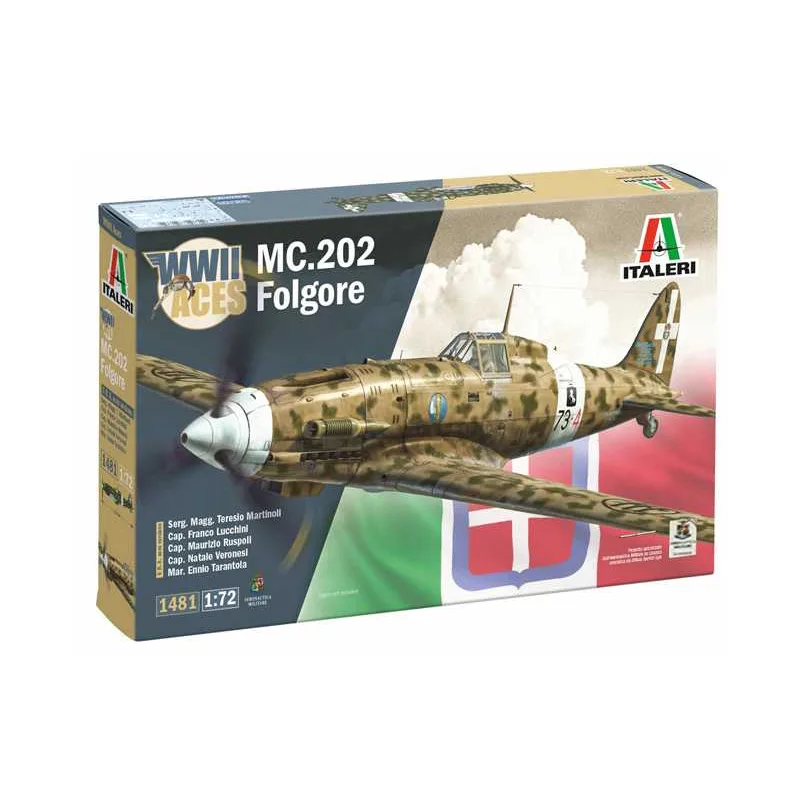 Italeri Model Kit lietadlo 1481 - MC.202 Folgore Aces (1:72)