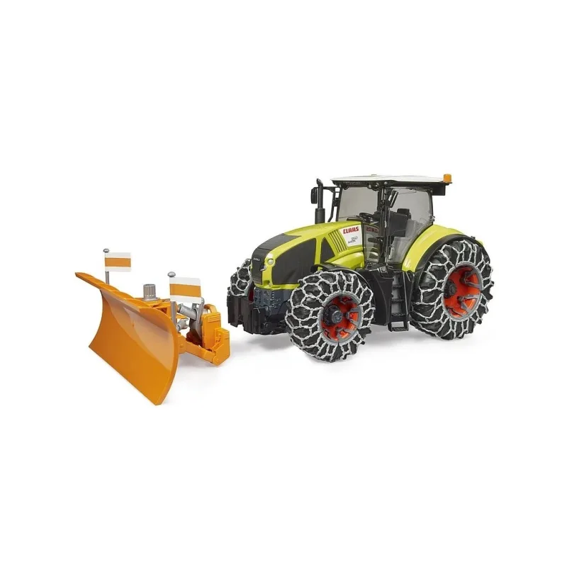 Bruder Bruder 3018 Claas Axion 950 so snehovými reťazami a radlicou