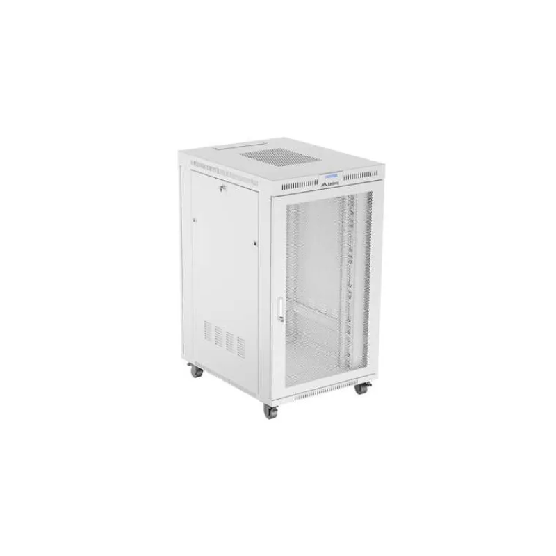 19" VOĽNE STOJÚCA RACKOVÁ SKRIŇA 27U 800X1000 ŠEDÁ LCD S PERFOROVANÝMI DVERAMI LANBERG (PLOCHÉ BALENIE) (FF01-8027-23SL)