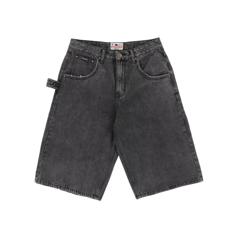 Stingwater Big Groe Jean Shorts Washed Out Acid Black - XL