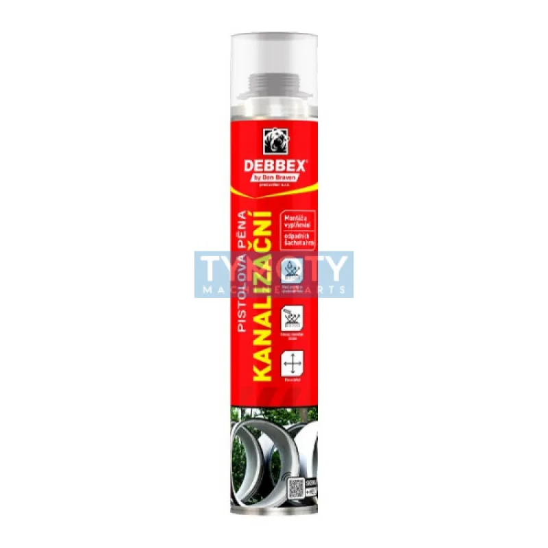 Debbex Kanalizačná pena - 750 ml zelená, pištoľová dóza