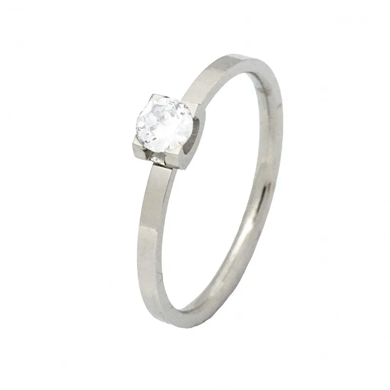 EXEED 242830 - Prsteň z chirurgickej ocele s kameňom 54 mm
