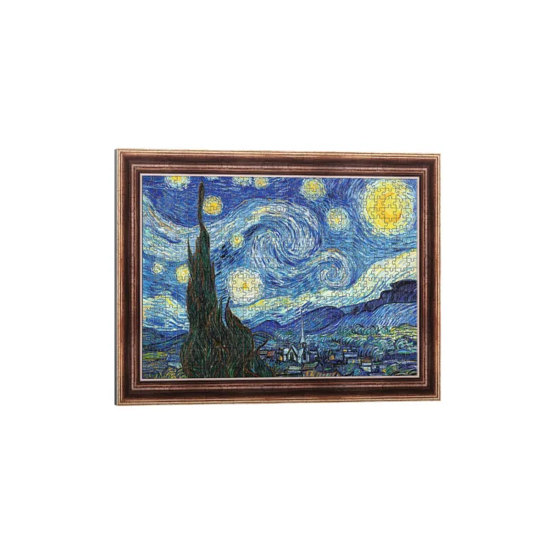 Trefl Puzzle doskové ArtFrame: Hviezdna noc - Vincent van Gogh 40x55,5cm 500 dielikov vo fólii