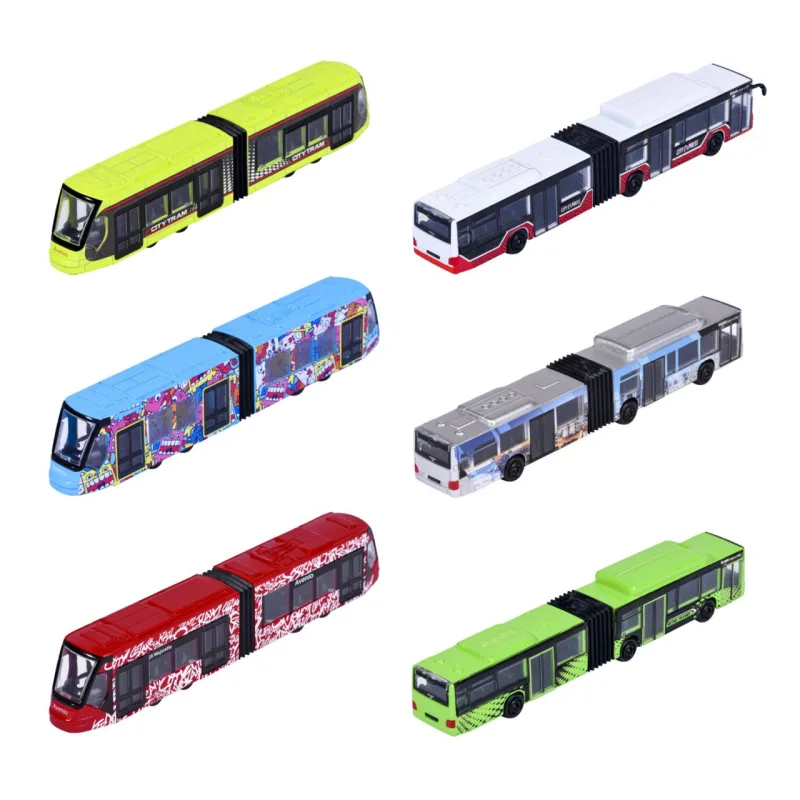 Majorette MAN City Autobus, Električka kovové, 6 druhov