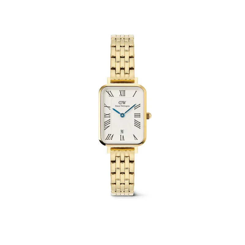 Daniel Wellington dámske hodinky Quadro Roman Numerals Date 5 článkov DW00100861