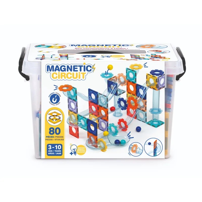 Ludi Magnetická stavebnica guličková dráha 80 ks