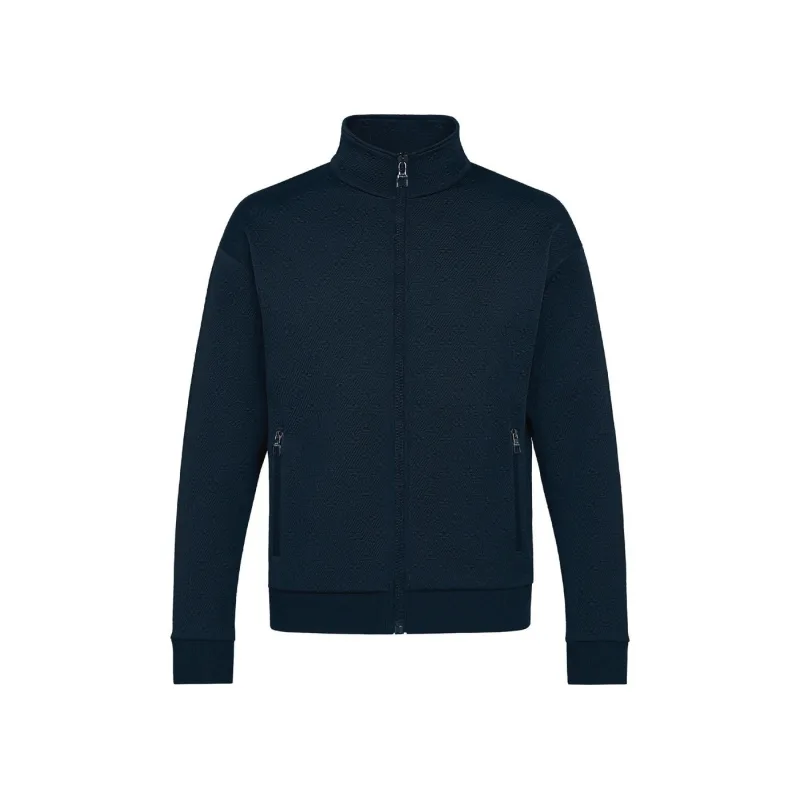 Louis Vuitton Monogram Zip Up Hoodie Navy Blue - XXL