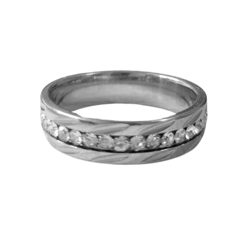 BK 6737A - Prsteň z chirurgickej ocele s kameňmi 64 mm