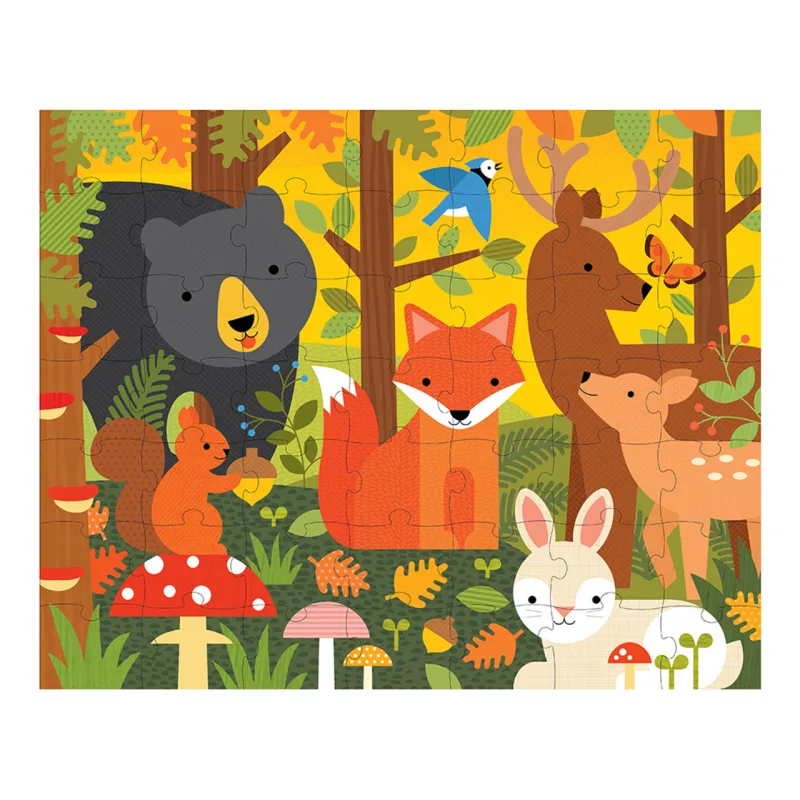 Petitcollage Petitcollage Obojstranné puzzle Lesná zver