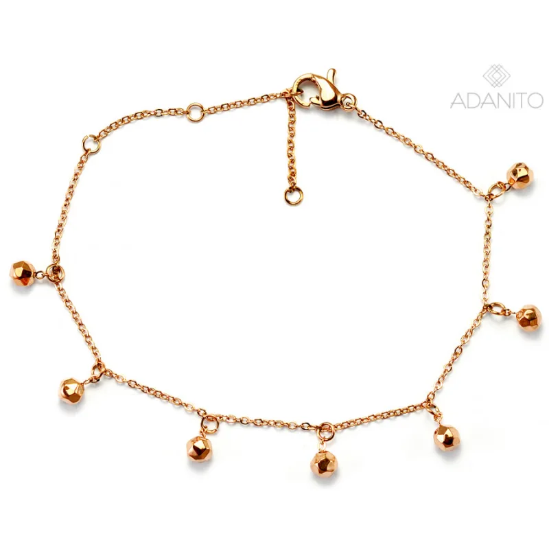 Rose gold náramok z chirurgickej ocele s príveskami ADANITO BK42083A