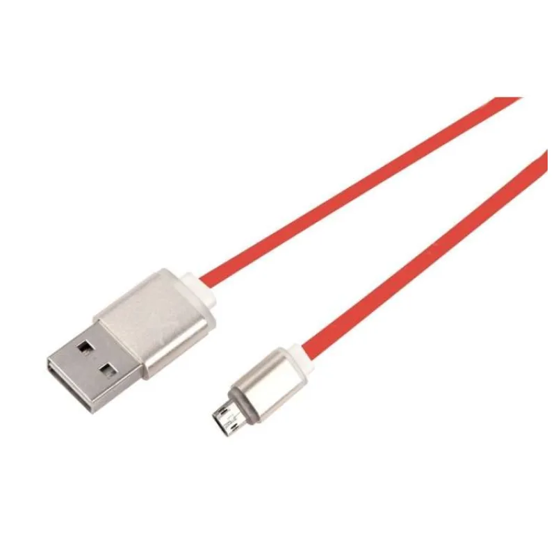Net-X kabel Micro USB to USB Nabíjení/Synchronizace, oboustranné konektory - červený (KABNTX1003)