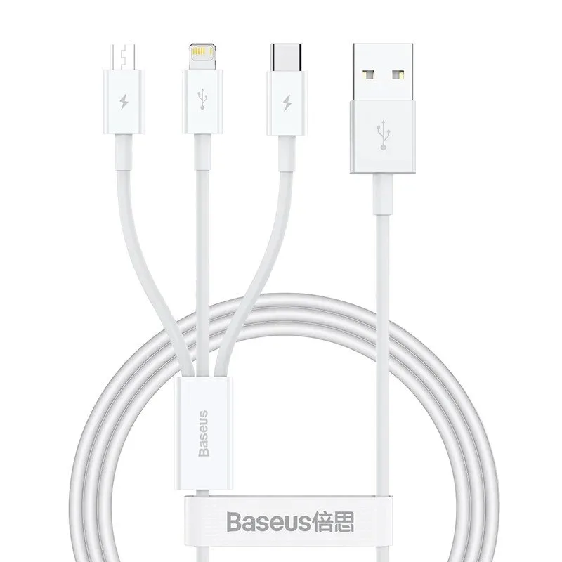 NONAME Baseus Superior Series Fast Charging Datový Kabel USB-A - USB-C/microUSB/Lightning 3.5A 1m Stellar W 6932172635022