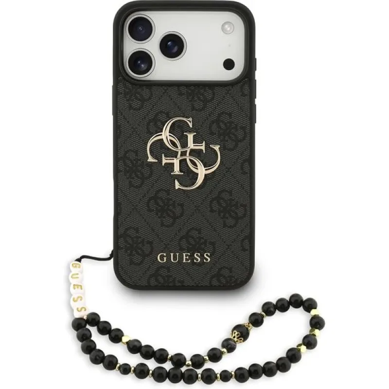 Guess PU 4G Metal Logo Strap kryt iPhone 17 Pro Max čierny 57983126972