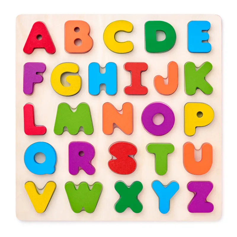 Woody Puzzle ABC-masívne písmená na doske