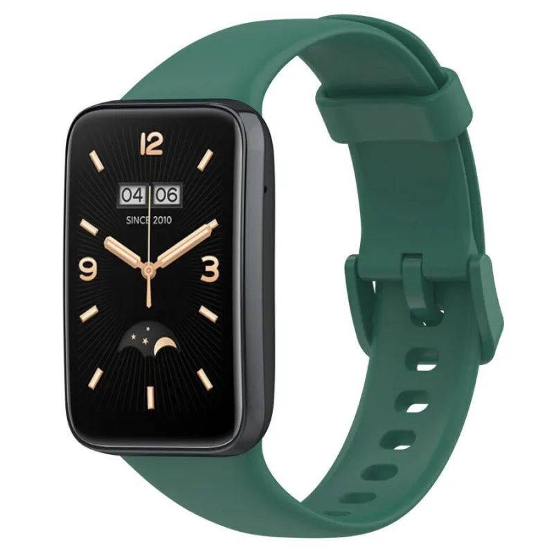 Silikonový řemínek pro Xiaomi Mi Band 7 Pro - Tmavě zelený ESES 1530003007