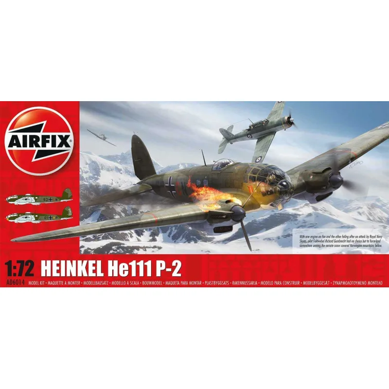 Airfix Classic Kit lietadlo A06014 - Heinkel HEIII P2 (1:72) - nová forma