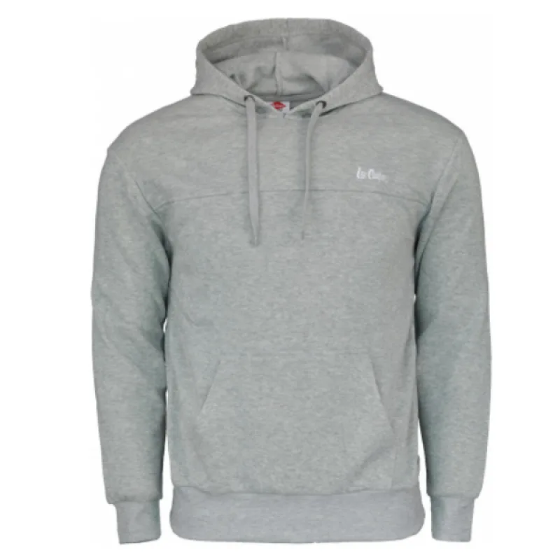 Pohodlná Pánska Mikina s kapucňou LEE COOPER Originals šedá OTH Farba: šedá, Veľkosť: S