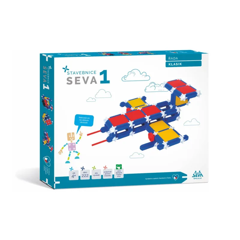 SEVA Stavebnica SEVA 1 KLASIK 222 dielikov