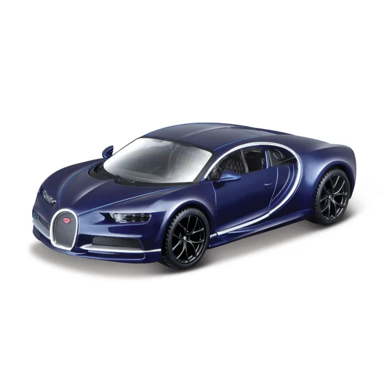 Bburago - Autá HOBBY, Bugatti Chiron, tmavomodrá metalíza, 1:32