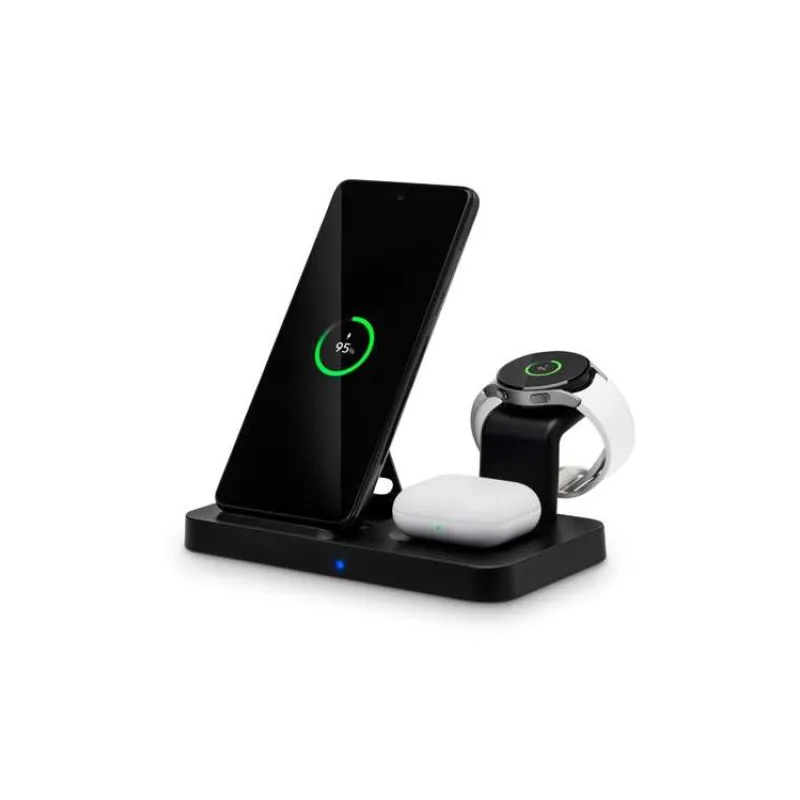 CONNECT IT MultiCharge 3v1 bezdrátová Qi nabíječka pro SAMSUNG, ČERNÁ (CWC-9050-BK)