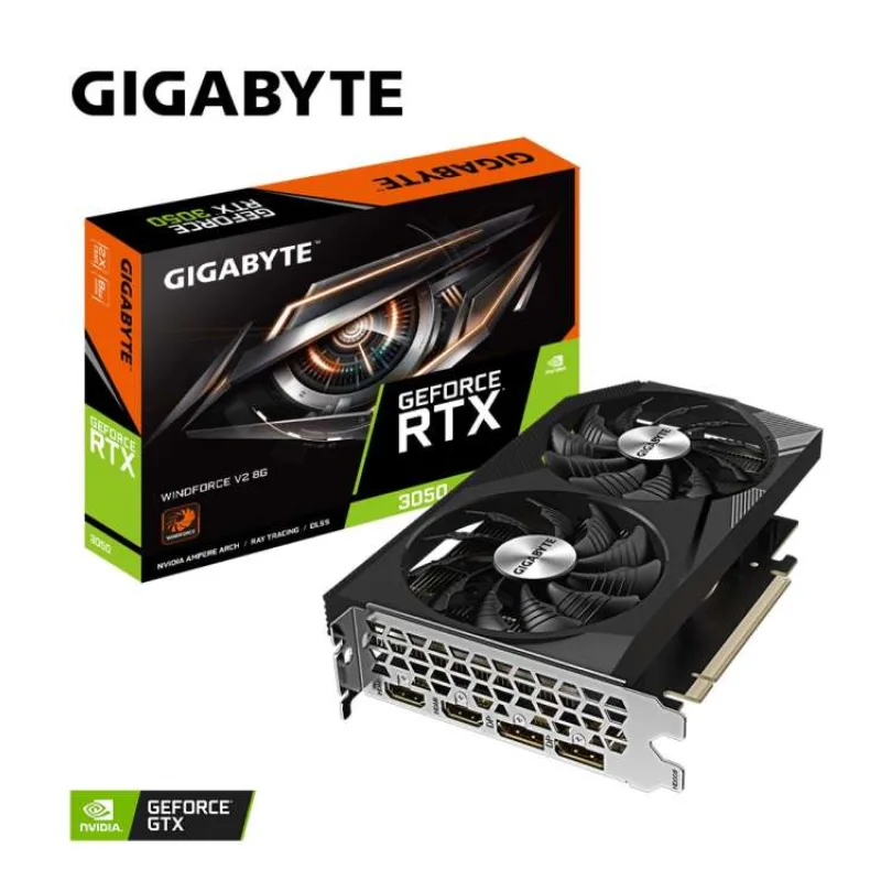 GIGABYTE RTX™ 3050 WINDFORCE V2 8G (GV-N3050WF2V2-8GD)