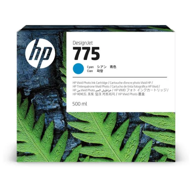HP 775 500-ml Cyan Ink Cartridge (1XB17A)