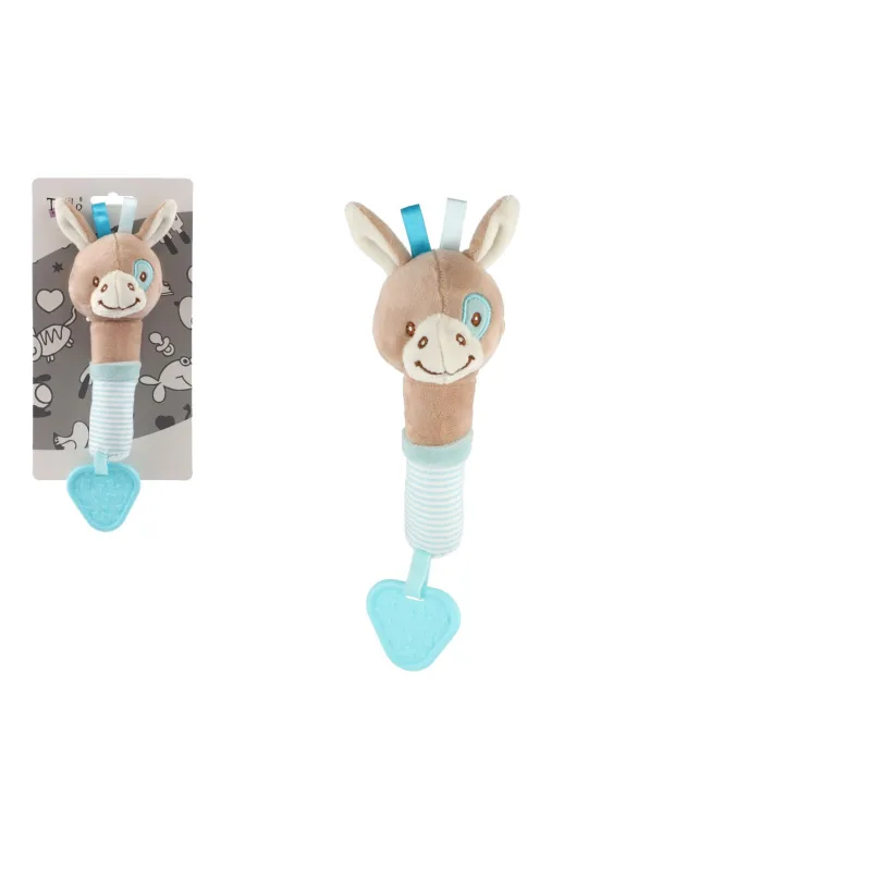 Teddies Pískatko/hryzátko osol plyš 22cm na karte v sáčku 0+