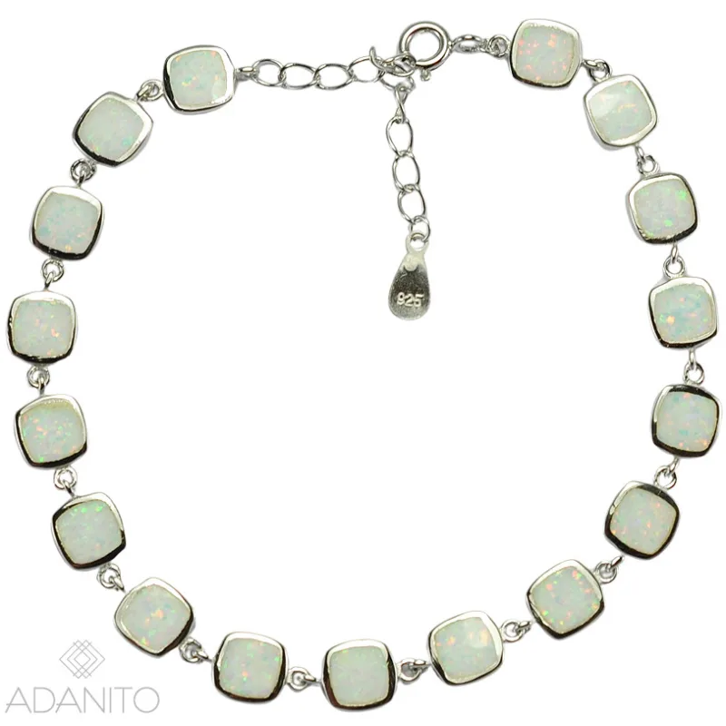 Strieborný opálový náramok ADANITO SSNK026846WH