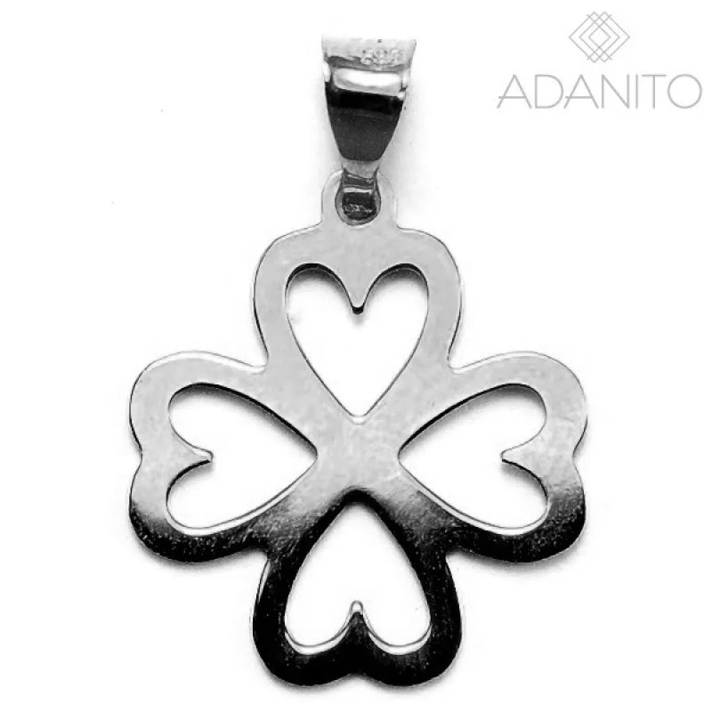 Zlatý prívesok štvorlístok z bieleho zlata ADANITO BRP0567S, 0.65 g