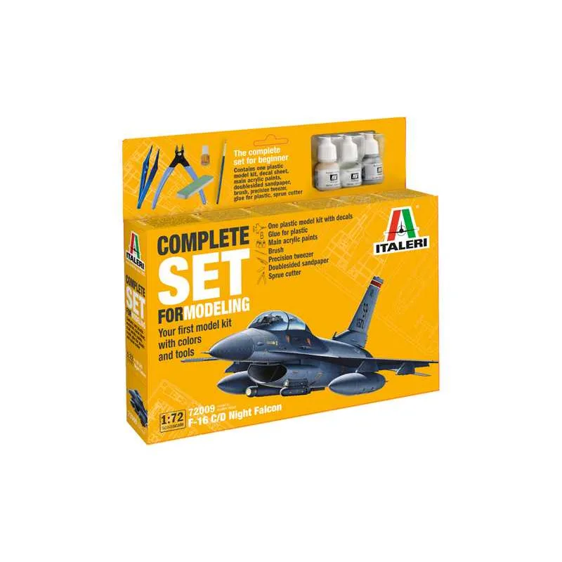 Italeri Model Set lietadlo 72009 - F-16 C/D Night Falcon (1:72)