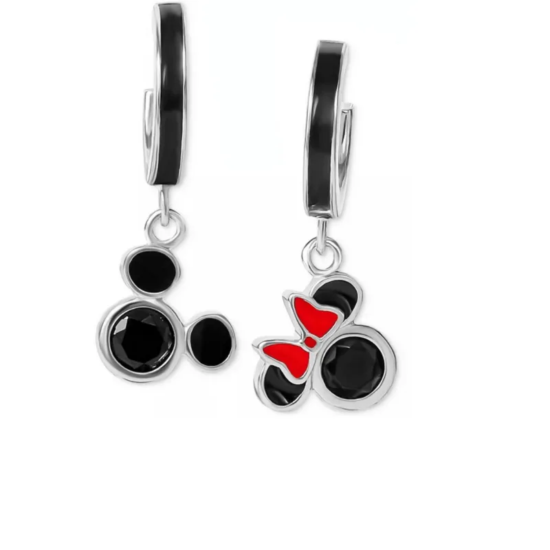 Disney detské náušnice Mickey a Minnie Mouse strieborné ES00075SZCL.CS