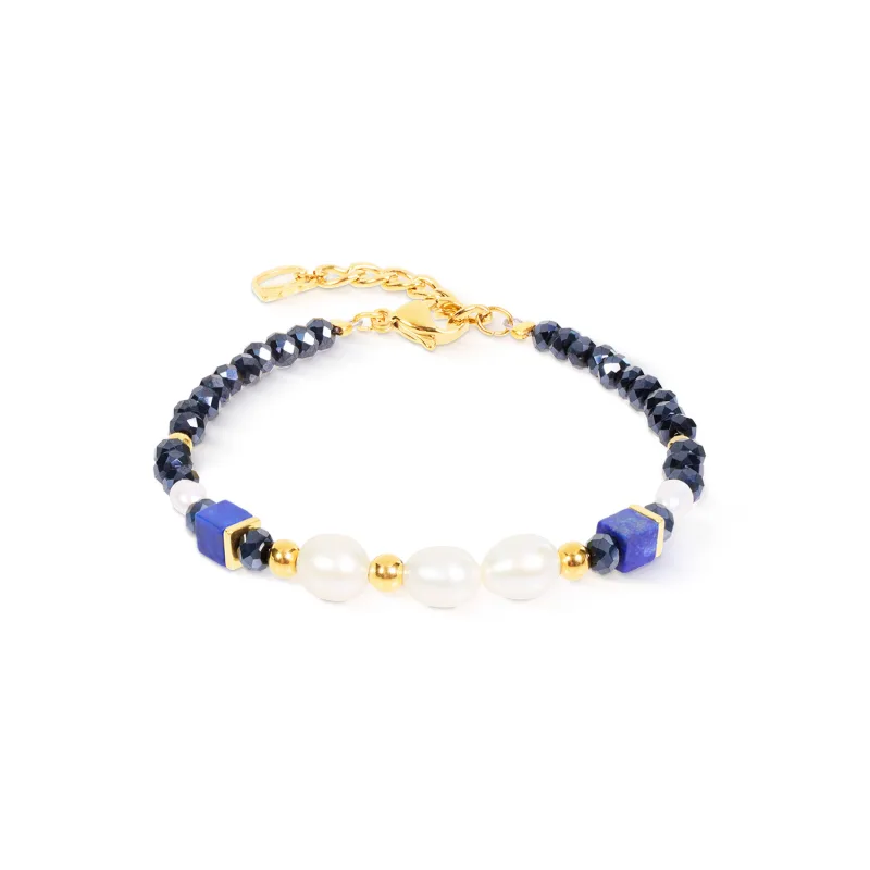 Dámsky náramok Coeur de Lion Cosmic Pearls Midnight Gold 1135/30-0700