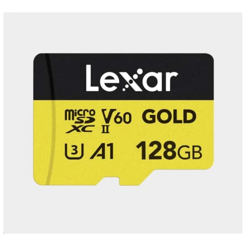 Lexar microSDXC GOLD UHS-II/C10/A1/U3 R280/W100 (V60) 128GB (LMSGOLD128G-BNNNG)